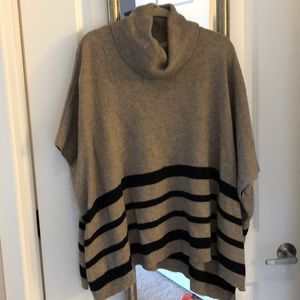 Tahari Cowl neck poncho sweater